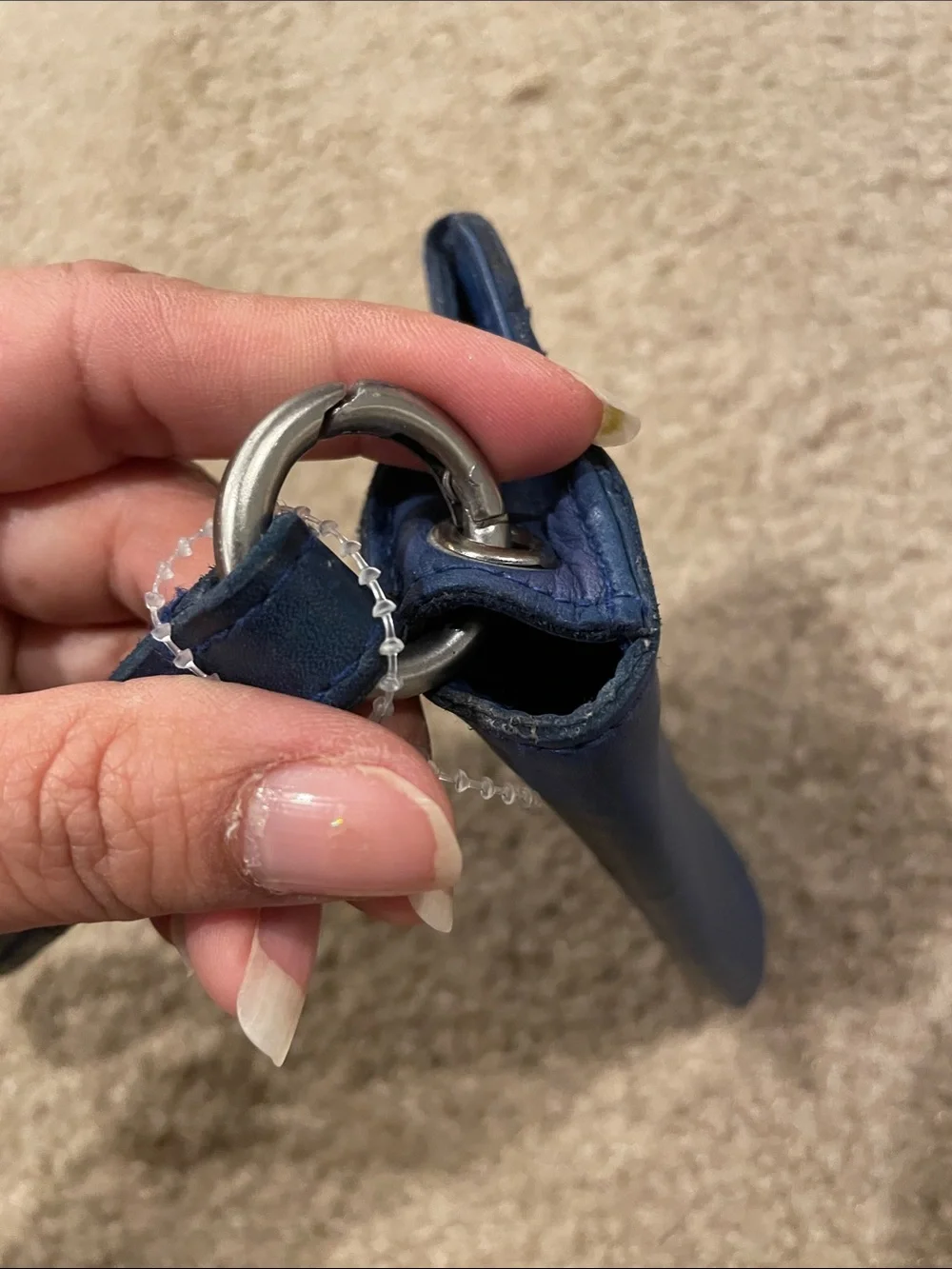 NWT free people coin purse, blue